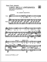 7 Canti Della Lontananza - Gian-Carlo Menotti - Partition - Mélodies